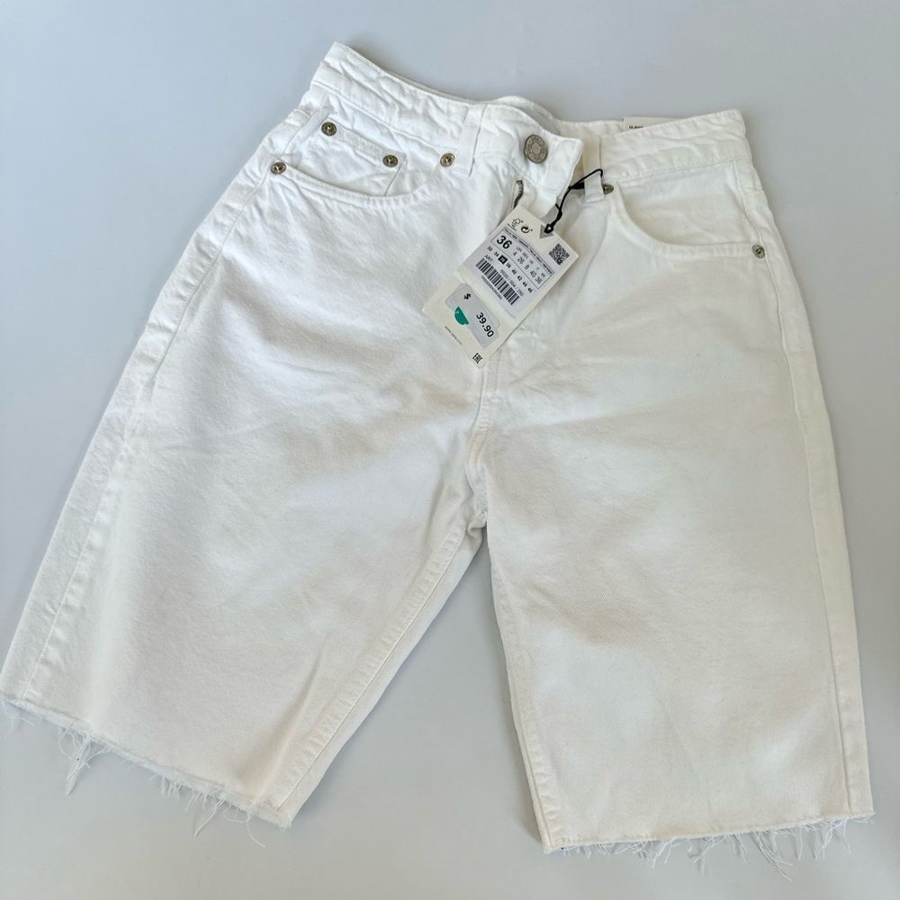 Zara high rise denim short